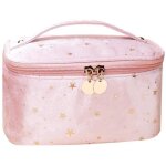 Trousse de maquillage - femme - rose - velours doux - portable - 205 x 14 x 13 cm Trousse de maquillage - femme - rose - velours doux - portable - 205 x 14 x 13 cm