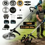 2 - en - 1 1380w motobineuse �lectrique et coupe - bordures brushless sans fil avec 2x4. 0ah batt. 18800 ...