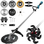 2 - en - 1 1380w motobineuse �lectrique & debroussailleuse brushless sans fil 18800 / 680?rpm + 7 lames ...