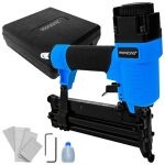 2 en 1 cloueuse - agrafeuse pneumatique - coffret huile et sets de clous agrafes inclus