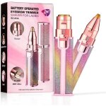 2 en 1 �pilateur de sourcils �lectrique tondeuse � sourcils avec deux t�tes pour l�vres nez visage