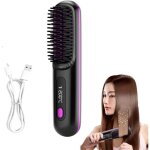 2 en 1 fer � lisser � ions n�gatifs brosse � lisser sans filmini lisseur portablelisseur chauffant peigne ...