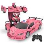 2 en 1 rc transformateurs jouet 1:18 voiture robot transformable tlcommande 24ghz avec lumire led ...