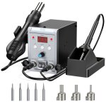 2 en 1 station de soudage 700w station soudage � air chaud et fer a souder avec contr�le de temp�rature ...