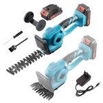2 - en - 1 taille - haie �lectrique sans fil - taille - haie court - cisaille � gazon sur batterie rechargeabl ...