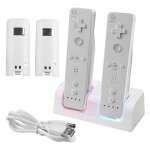 Batterie et chargeur - nintendo - wii - 2x 2800mah - dock de charge - usb inclus