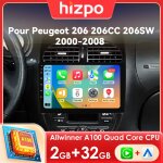 2 + 32g lecteur multim�dia de voiture android pourpeugeot 206 206sw 206cc 2001 - 2008 gps navi st�r�o ...