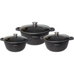 Casseroles - set de 3 pi�ces - anti - adh�sif - fonte daluminium - compatible induction