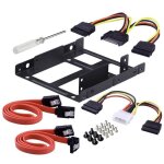 2. 5 pouces ssd à 3. 5 pouces support de kit de montage de disque dur interne (câbles de données sata ... 2. 5 pouces ssd à 3. 5 pouces support de kit de montage de disque dur interne (câbles de données sata ...