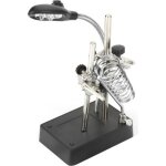 2. 5x 7. 5x 10x loupe sur pied troisime main avec lampe led 3 lentilles mini serrage pinces pour soudure ...