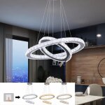 2 anneaux moderne k9 cristal led pendentif �clairage � la maison chrome pendentif lustre plafond pendentif ...