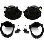 2 antibrouillard noir + caches pour bmw serie 3 e46 pack m m2 & m3