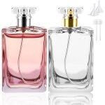 2 atomiseurs parfum 100 ml ? flacons vides transparents rechargeables avec pompe et entonnoir pour femme ...