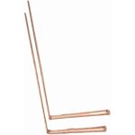 2 baguettes de radiesth�sie en cuivre b�ton d�tecteur pour eau / tr�sor / min�raux longueur 305 cm (t�te ...