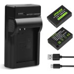 2 batterie lp - e17 1200mah et chargeur pour canon eos rp r8 r10 r50 r100eos m3 m5 m6 m6 mark iieos 200d ...