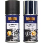 2 bombes de peinture - teinte de base noir + effet chrome liquid chrome - belton