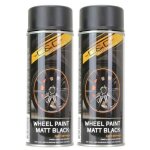 Spray de peinture - noname - noir mat - 2 bombes - pour jantes et enjoliveur - voiture Spray de peinture - noname - noir mat - 2 bombes - pour jantes et enjoliveur - voiture