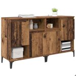 En soldes - lot de 2 buffets de salon bahut vaisselier bois ancien 60x35x70cm - bois ding�nierie 8 6565351 ...