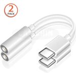 2 cble adaptateur usb - c type c vers prise casque audio jack 3. 5mm charge pour ecouteurs huawei honor ...