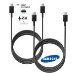 2 c�bles longs samsung usb - c vers usb - c certifi� 3a 1m80 noir 2025 charge rapide jusqu?� 45w synchronisati ...