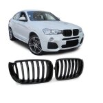 2 calandre noir brillant look m performance bmw x4 f26 et x3 f25 lci a partir de 07 / 2014