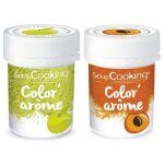 2 colorants alimentaires aux armes de pomme & abricot