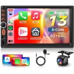 2 din 4g + 64g 8 c?urs android 7 carplay / android auto sans fildab + gps wifi bluetooth dsp cam�ra