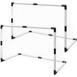 2 ensemble de but de football poteau et filet 915 x 48 x 61 cm blanc et noir