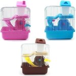 Cage pour hamster - 2 �tages - plastique �cologique - 23x17x31 cm