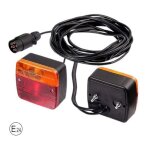 2 feux arri�re de remorque 12v ampoules 4 fonctions avec c�ble 75m et prise 7 broches homologation ece ...