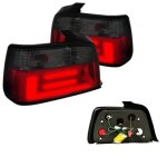 2 feux arriere rouge et noir led tfl lightbar bmw serie 3 e36 berline 1991 - 1998