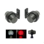 2 feux de gabarit d?encombrement led 12v 24v blanc rouge cabochon fum� position lat�raux coud� court ...