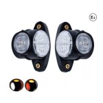 2 feux de gabarit led 12v 24v rouge blanc orange position feux de position latraux coud court camion ...