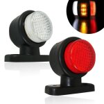 2 feux de gabarit led signalisation en caoutchouc 12v tricolore sur antene