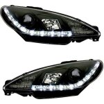 2 feux phare avant noir devil eyes led peugeot 206 et cc phase 2