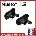 2 gicleurs lave glace avant buse pare brise pour peugeot 206 6438z1 6438e6 2 gicleurs lave glace avant buse pare brise pour peugeot 206 6438z1 6438e6