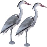 2 h�rons pour bassin jardin etang artecsis / 70cm plastique / effaroucheur d�coration ext�rieur