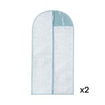 Calicosy - 2 housses pour vtement blanc et bleu - h120 cm - blanc