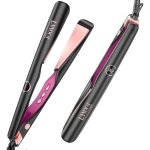 2 - in - 1 hair straightener curler: multistyler smoothing curls waves - twisted design ceramic tourmaline ...