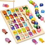 2 in 1 montessori jeux en bois 2 3 4 5 ans jeu de pêche magnétique perles en bois jeu denfilage avec ... 2 in 1 montessori jeux en bois 2 3 4 5 ans jeu de pêche magnétique perles en bois jeu denfilage avec ...
