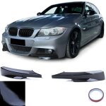 2 extensions de pare - chocs avant noir brillant pour bmw s�rie 3 e90 pack m phase 2 de 09 / 2008 � 2011 ...