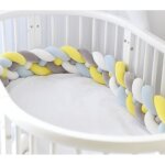 2. 2 m tour de lit coussin serpent coussin tress pare - chocs velours protection bb 100% fait  main ...