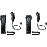 Manette de jeu - noname - wii motion plus - 2 manettes + 2 nunchuck - sans fil - noir