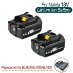 2 pack 8. 0ah 18v batterie lithium - ion pour makita lxt outils batterie de remplacement de haute capacit� ...