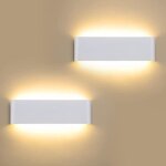 2 pack applique murale enfant led 30cm 3000k blanc chaud schiele moderne lampe murale 12w 230v aluminium ...