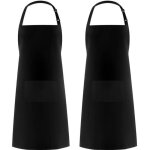 2 pack chef tabliers noir tablier avec 2 poches etanche rglable tablier pour homme femme cuisine jardinage ...
