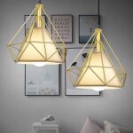 2 packs lustres suspensions industrielles 25cm lustre abat - jour en m�tal plafonnier luminaire dor�