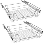 2 paniers coulissants pour placard de 60 cm tiroirs coulissants  systme de fermeture amortie