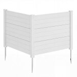 2 panneaux cl�ture de jardin 122 x 95 cm costway - en plastiquepiquets galvanis�s - sans tranch�e - configurat ...
