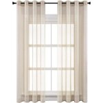 2 panneaux rideaux voilage beige à oeillets rideau fenêtre semi - transparent décoration dintérieure ... 2 panneaux rideaux voilage beige à oeillets rideau fenêtre semi - transparent décoration dintérieure ...